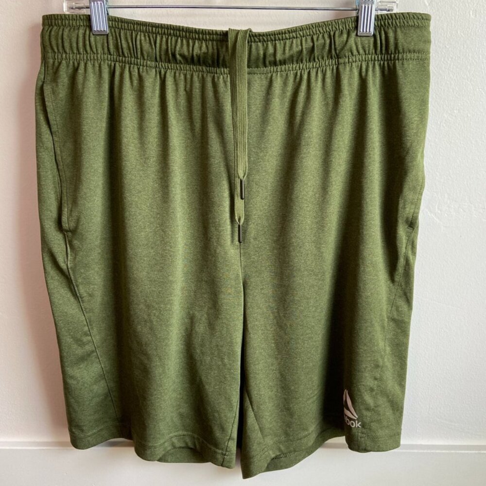 Reebok Heather Green Athletic Shorts